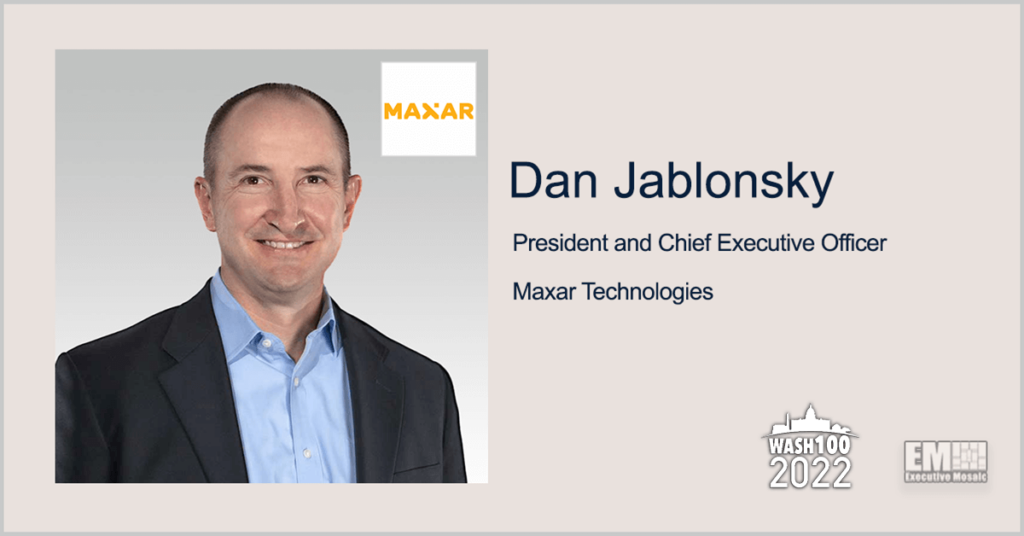 Maxar President & CEO Dan Jablonsky Receives 1st Wash100 Award