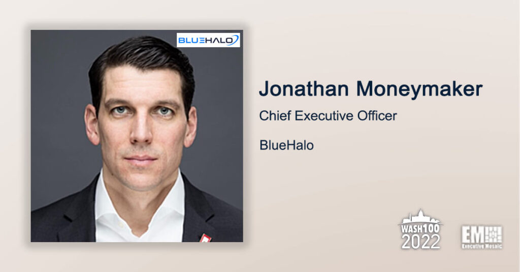 BlueHalo CEO Jonathan Moneymaker Presented With 1st Wash100 Award