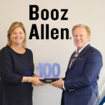 Executive Mosaic’s Jim Garrettson Delivers Booz Allen Hamilton’s Judi Dotson 2023 Wash100 Award